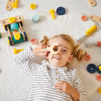 Set de construcție Janod Brico'kids, 100 piese, de la 3 ani