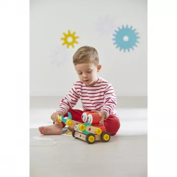 Jucărie din lemn de asamblat și tras Janod Brico'Kids robot 2+