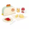 Set de mic dejun din lemn Janod cu prăjitor de pâine și 12 accesorii Shiny Grandma 3+