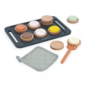 Set de copt biscuiți din lemn Janod 21 piese Shiny Grandma 3+