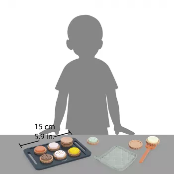 Set de copt biscuiți din lemn Janod 21 piese Shiny Grandma 3+