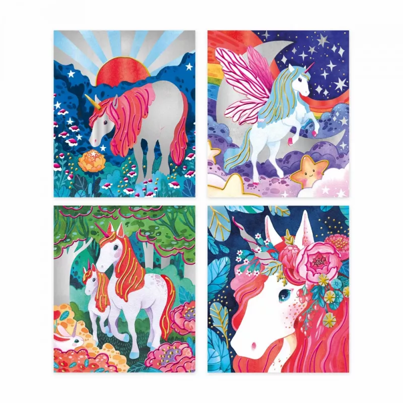 Set Janod Unicorns cu perle și vopsea 3D