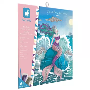 Set creativ Janod cu sclipici, sirene, 6+
