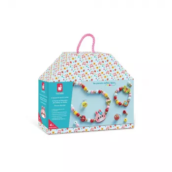Set Janod Flower Garden pentru confecționat bijuterii - set creativ pentru copii
