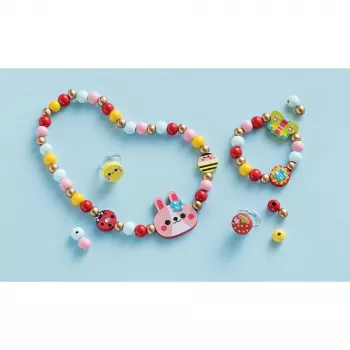 Set Janod Flower Garden pentru confecționat bijuterii - set creativ pentru copii