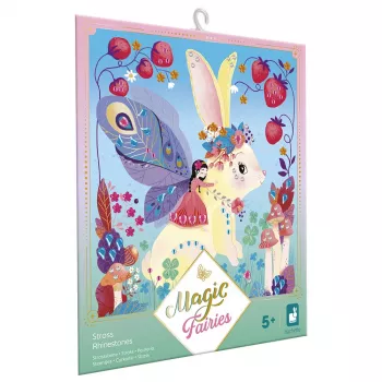 Set artistic Janod Magic Fairies cu strasuri, 5+