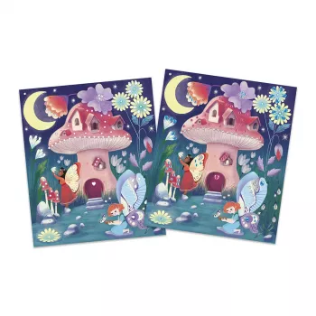 Set artistic Janod Magic Fairies cu strasuri, 5+