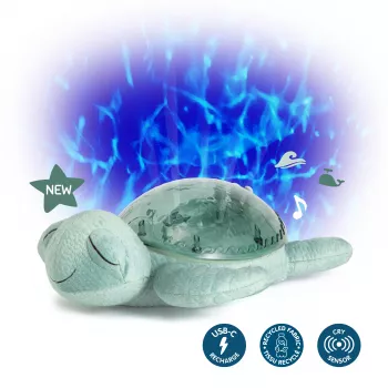 Veioză de noapte și proiector relaxant Cloud B Tranquil Turtle verde