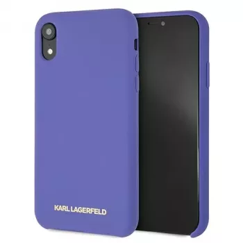 Karl Lagerfeld KLHCI61SLVOG husă rigidă din silicon pentru Apple iPhone Xr - violet