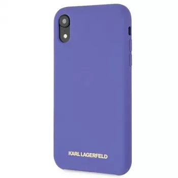 Karl Lagerfeld KLHCI61SLVOG husă rigidă din silicon pentru Apple iPhone Xr - violet