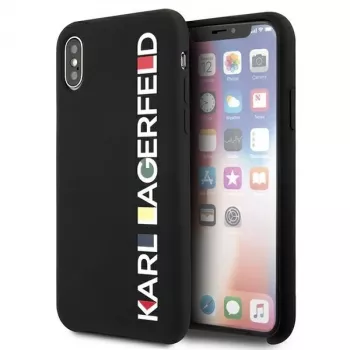 Karl Lagerfeld KLHCPXBHWHBK husă rigidă iPhone X/XS negru lucios Bauhaus