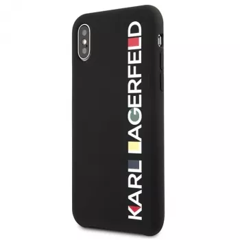 Karl Lagerfeld KLHCPXBHWHBK husă rigidă iPhone X/XS negru lucios Bauhaus