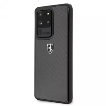 Ferrari Hardcase FEHCAHCS69BK pentru Samsung Galaxy S20 Ultra, negru Carbon Heritage