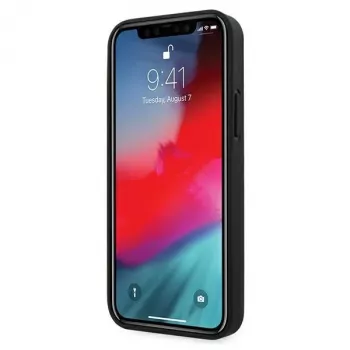 Husă rigidă perforată Ferrari FEOGOHCP12MBK Off Track pentru iPhone 12 / 12 Pro 6,1