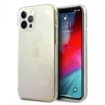 Husă rigidă Guess GUHCP12M3D4GIRBL Iridescent Opal pentru Apple iPhone 12 / iPhone 12 Pro 6,1 inch - 4G 3D Pattern Collection