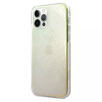 Husă rigidă Guess GUHCP12M3D4GIRBL Iridescent Opal pentru Apple iPhone 12 / iPhone 12 Pro 6,1 inch - 4G 3D Pattern Collection