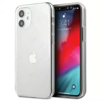 Guess GUHCP12S3D4GTR iPhone 12 mini husă rigidă transparentă 4G 3D Pattern Collection