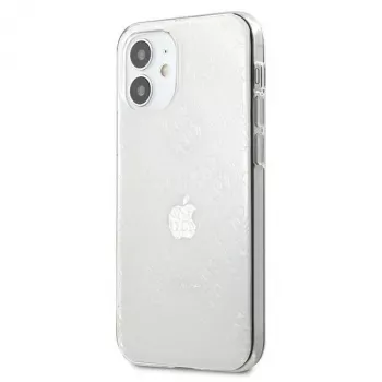 Guess GUHCP12S3D4GTR iPhone 12 mini husă rigidă transparentă 4G 3D Pattern Collection
