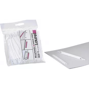 LAUREL Easy Clip benzi de îndosariat albe scurte 100 bucăți