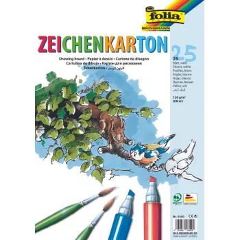 Carton de desen Folia alb 120 g/m² 25 foi DIN A4