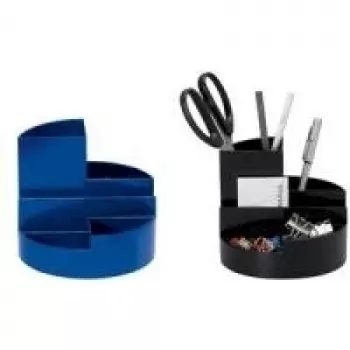 MAUL Multiköcher Organizator de birou, cilindric, albastru, diametru 140 mm, înălțime 125 mm, plastic (polistiren)