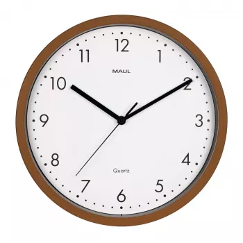 MAUL 9051476 Ceas de perete cu cuarț 30 cm x 5 cm lemn (închis) alb