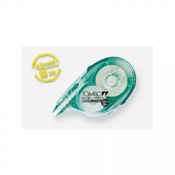 Rolă corectoare Tombow MONO YXE - verde/transparent - 16 m x 4,2 mm - blister