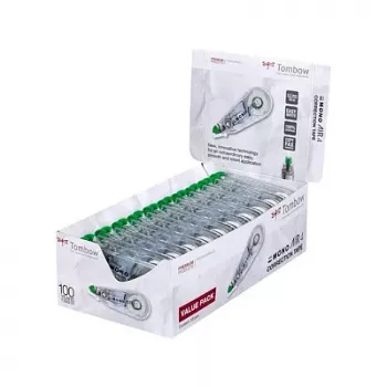 Rolă corectoare Tombow CT-CA4-20 MONO CA - bandă albă 10 m x 4,2 mm - dispozitiv verde/transparent - 20 bucăți