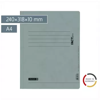 BRUNNEN FACT!plus Spiral Folder A4 Cardboard Grey