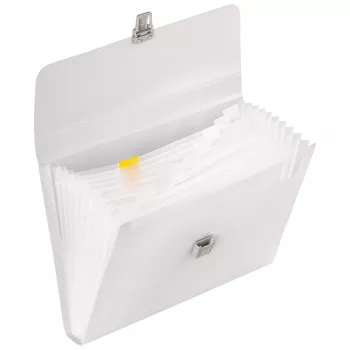 Mapă de organizare BRUNNEN FACT! cu 10 compartimente, albă