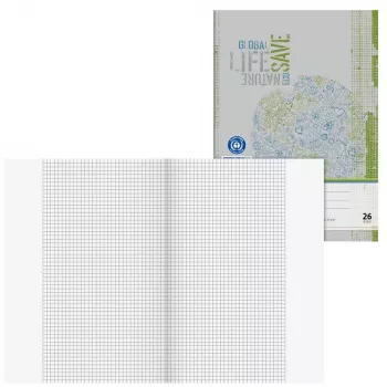 Brunnen caiet școlar reciclare Lineatur 26 cu pătrățele cu margine A4 16 file 32 pagini 70 g/m² hârtie reciclată Blauer Engel