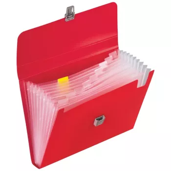 BRUNNEN FACT!pp mapă organizator 10 compartimente roșu A4 polipropilenă