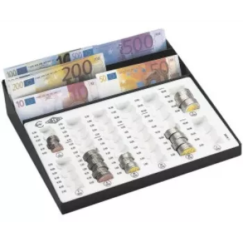 WEDO Tablă de numărat - ramă din lemn cu 100 mărgele din plastic (10 rânduri, roșu/alb)
