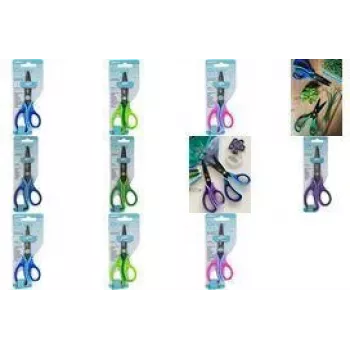 WEDO Gripy Craft Scissors Black, Round, 130 mm, Blister Card, Right-Handed, Stainless Steel - 1 Piece (73167)