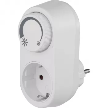 REV Ritter dimmer cu ștecher intermediar cu dimmer LED integrat, alb, EMD201