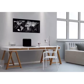 Tablie magnetică din sticlă SIGEL GL270 910 x 460 mm, superalb, fără ramă, cu 2 magneți și marker