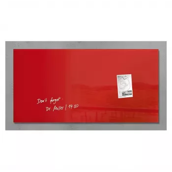 SIGEL Artverum GL147 tablă magnetică din sticlă 910x460 mm, alb, fără ramă, montare pe perete