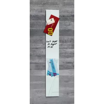 Tablie magnetică din sticlă SIGEL GL101 Artverum 120 x 78 cm, superalb, fără ramă, cu 2 magneți de neodim