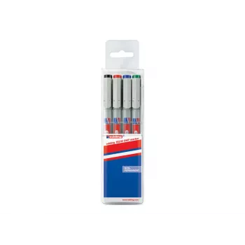 Marker pentru retroproiector EDDING 4-152-4, nepermanent, asortat, 4 bucăți/pachet