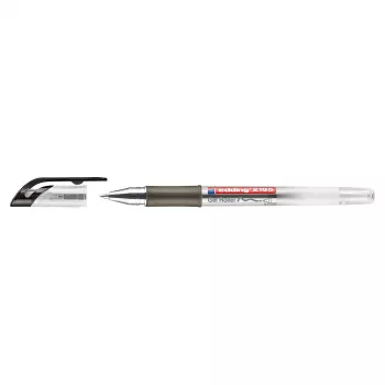 EDDING 2185 gel roller - pix cu gel sigilat - negru - multicolor - transparent - extra fin - cauciuc - 0,7 mm