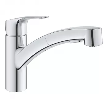 Baterie de bucătărie monocomandă cu duș extractibil Grohe Eurosmart 1/2 inch crom