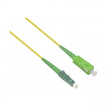 HELOS Cablu patch fibră optică OS2 Simplex LSZH 2,0mm SC/APC-LC/APC galben 15 m