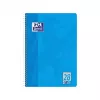 Bloc de colegiu Oxford College Block Touch A4+ cu pătrățele Sea Blue 80 foi 160 pagini legat cu spirală microperforat perforat 4 găuri 90gsm Optik Paper certificat FSC