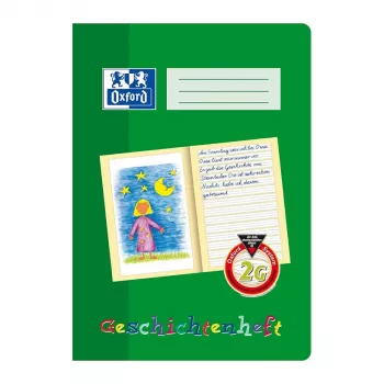 Caiet de povești școlar Oxford 100050092 A4, 16 file, 90 g/m², verde