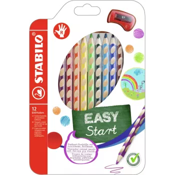 Creioane colorate STABILO EASYcolors - 12 bucăți