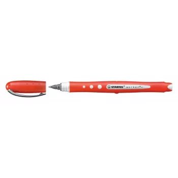Pix roller STABILO worker colorful - roșu - 0,5 mm - ambidextru - set de 10