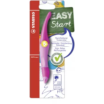 Pix roller ergonomic STABILO EASYoriginal roz/roz deschis pentru dreptaci