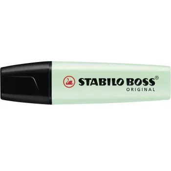 Textmarker STABILO BOSS ORIGINAL - verde mentă - vârf daltă - 2 mm / 5 mm - cerneală pe bază de apă - 1 bucată