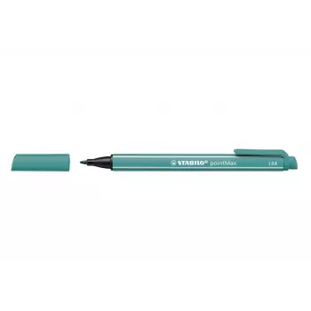 Cariocă STABILO pointMAX - turcoaz - mediu - 0,8 mm - cerneală pe bază de apă - vârf fetru nailon