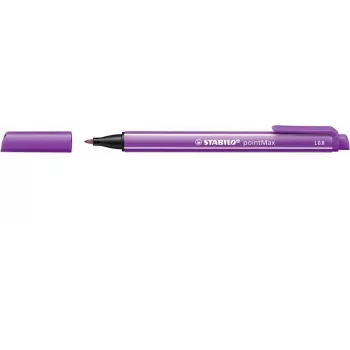 Cariocă STABILO pointMax - violet - mediu 0,8 mm - rotund - cerneală pe bază de apă - vârf fibră nailon
